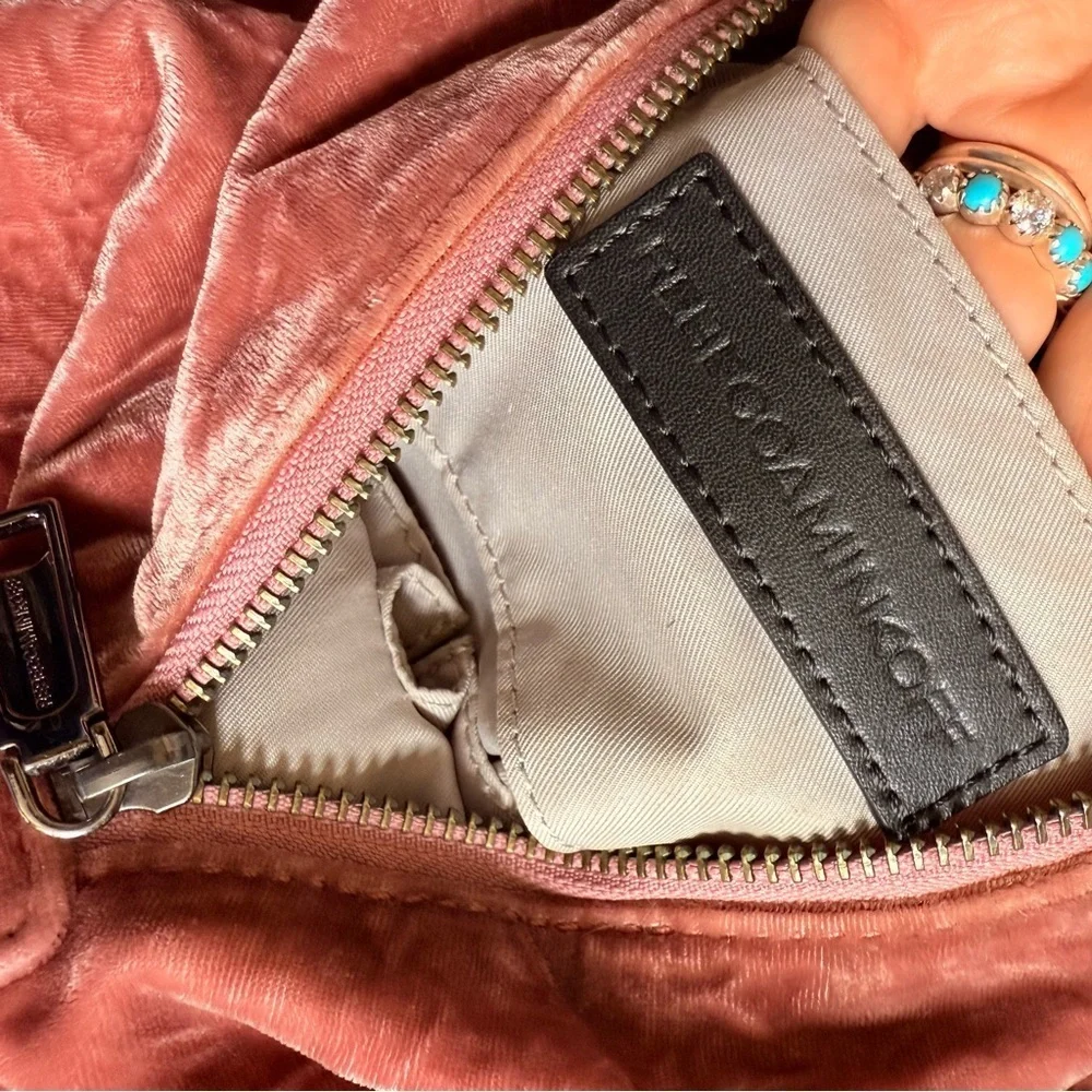 Rebecca Minkoff Julian Velvet Pink Backpack